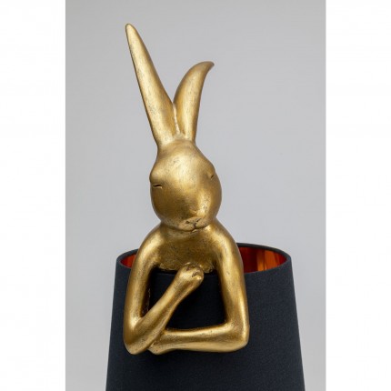 Lampe Animal lapin 68cm dorée et noire Kare Design