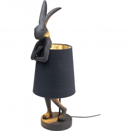 Lampe Animal lapin 68cm noire Kare Design