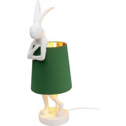 Lampe Animal lapin 68cm blanche et verte Kare Design