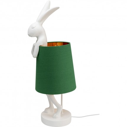 Lampe Animal lapin 68cm blanche et verte Kare Design