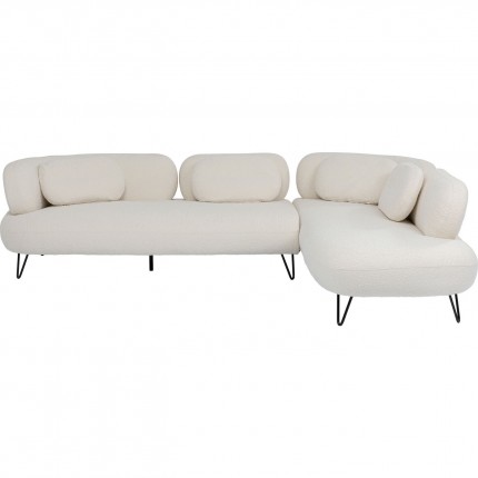 Corner Sofa Peppo white right Kare Design