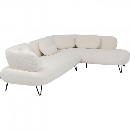 Corner Sofa Peppo white right Kare Design