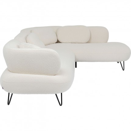 Corner Sofa Peppo white right Kare Design