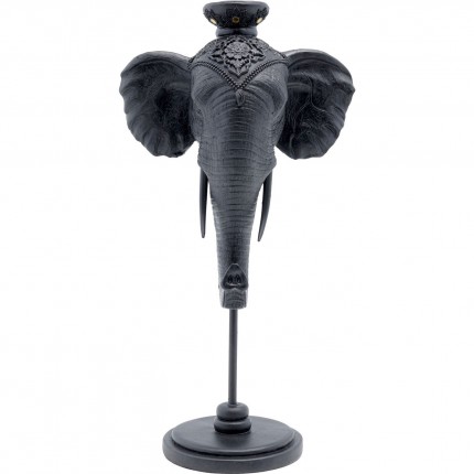 Candle Holder Elephant Head Black 49cm Kare Design