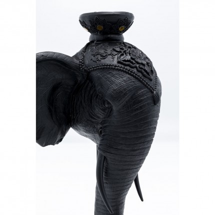 Candle Holder Elephant Head Black 49cm Kare Design