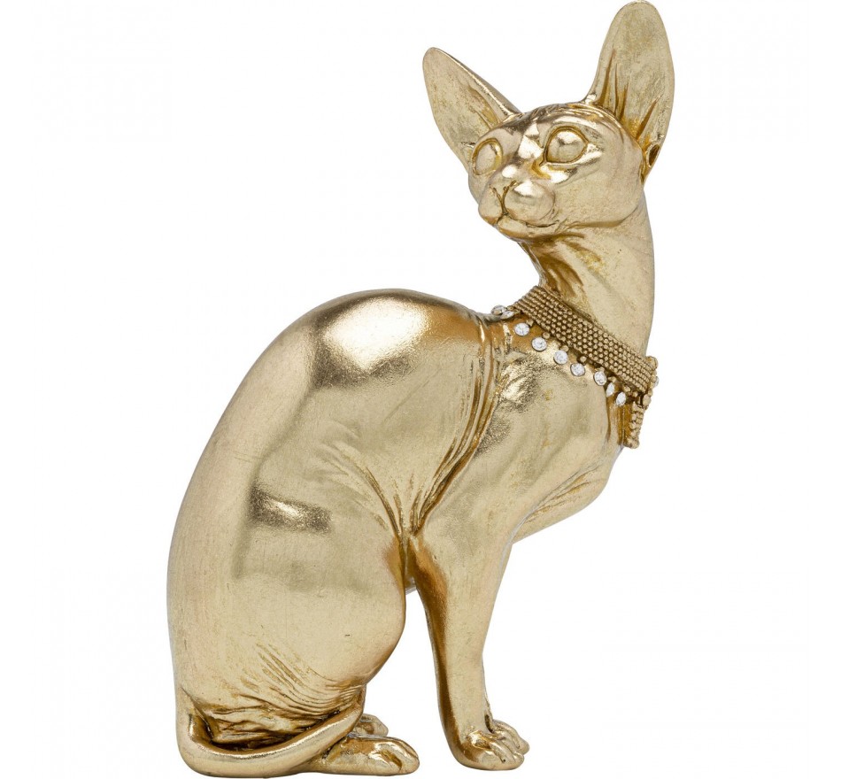 Déco chat sphynx assis doré - Kare Design