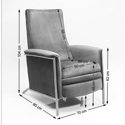 Relaxchair Lazy grey Kare Design