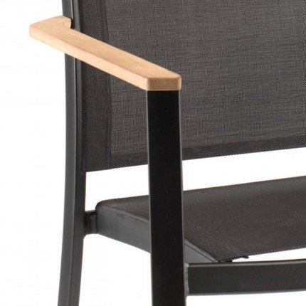 Gescova Bilbao garden chair with armrests, black