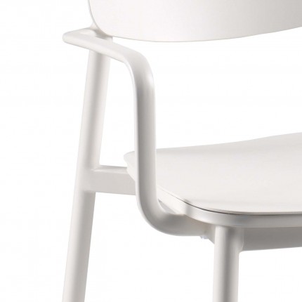 Gescova white Malta garden chair with armrests