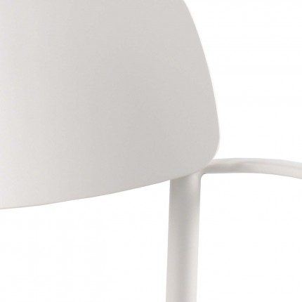 Gescova white Malta garden chair with armrests