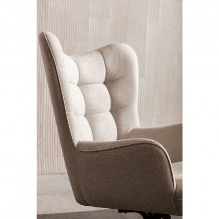 Swivel Armchair Oscar Cream Kare Design