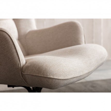 Swivel Armchair Oscar Cream Kare Design