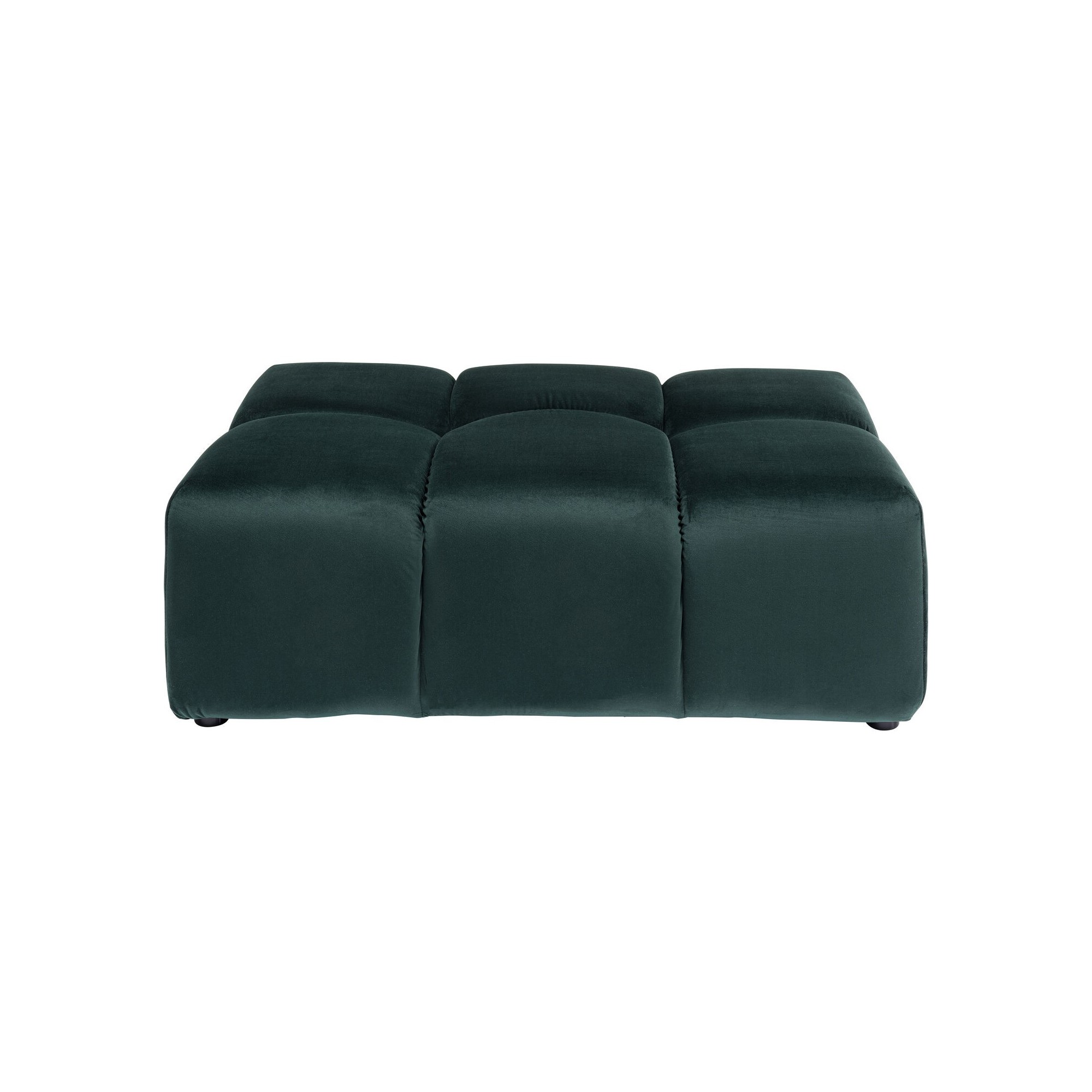 Pouf Belami velours vert foncé