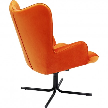 Swivel Armchair Oscar Velvet Orange Kare Design