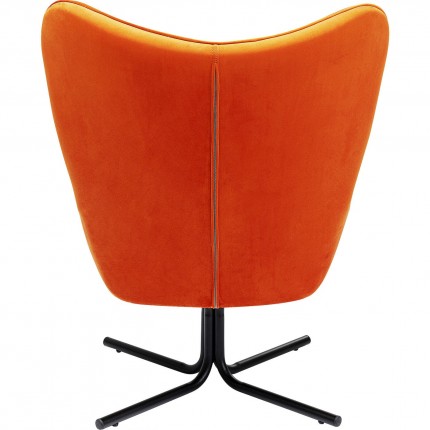 Swivel Armchair Oscar Velvet Orange Kare Design