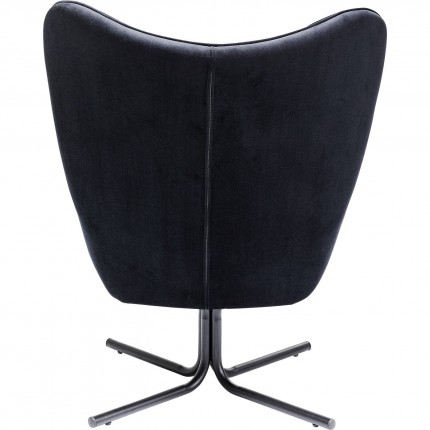 Swivel Armchair Oscar Velvet Black Kare Design