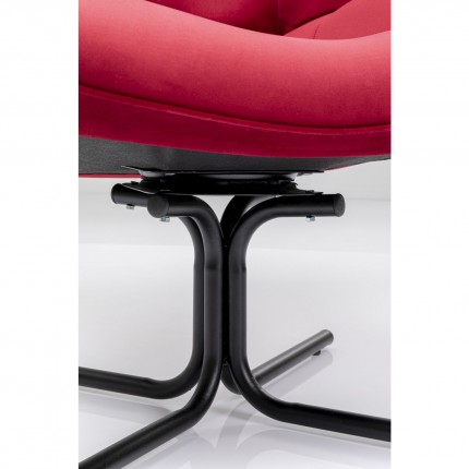 Swivel Armchair Oscar Velvet Red Kare Design