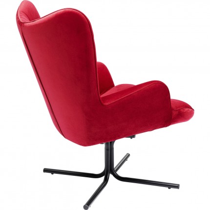 Swivel Armchair Oscar Velvet Red Kare Design