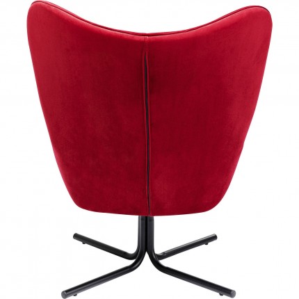 Swivel Armchair Oscar Velvet Red Kare Design