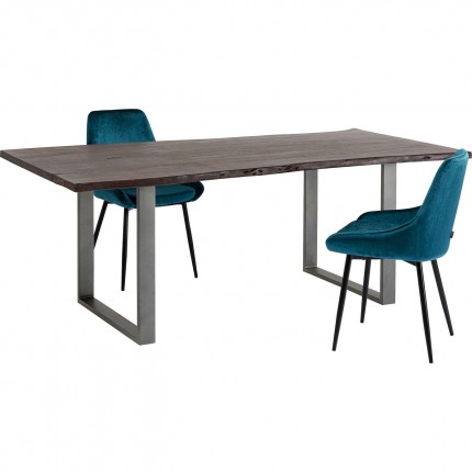 Table Harmony 160x80cm noyer acier Kare Design