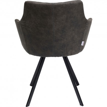 Chair with armrests Coco Anthracite Kare Design