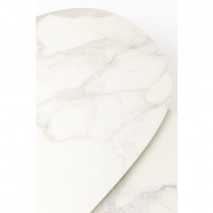 Table basse Franklin effet marbre blanc Kare Design