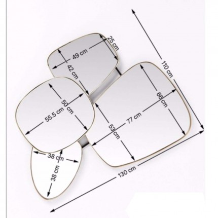 Wall Mirror Shapes 130x105cm Kare Design