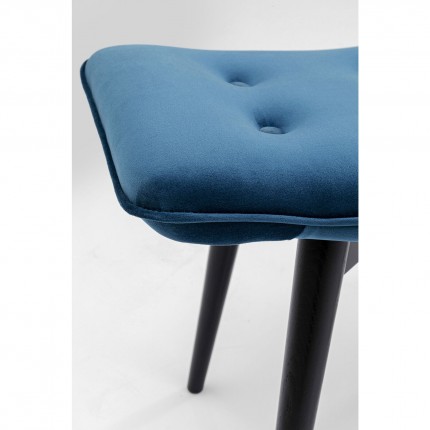 Stool Vicky velvet bluegreen 46x59cm