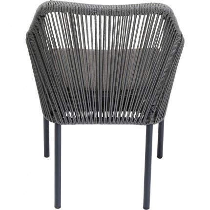 Outdoor Chair with Armrest Wave grey Kare Design