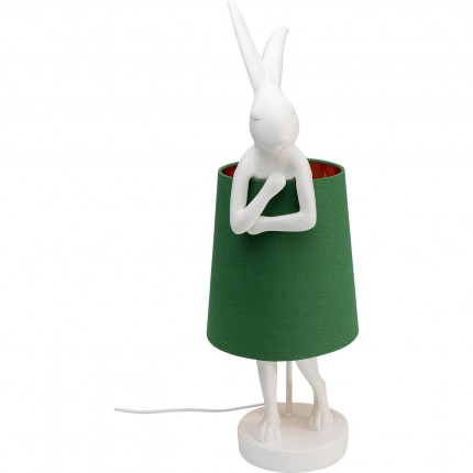 Lampe Animal lapin 68cm blanche et verte Kare Design