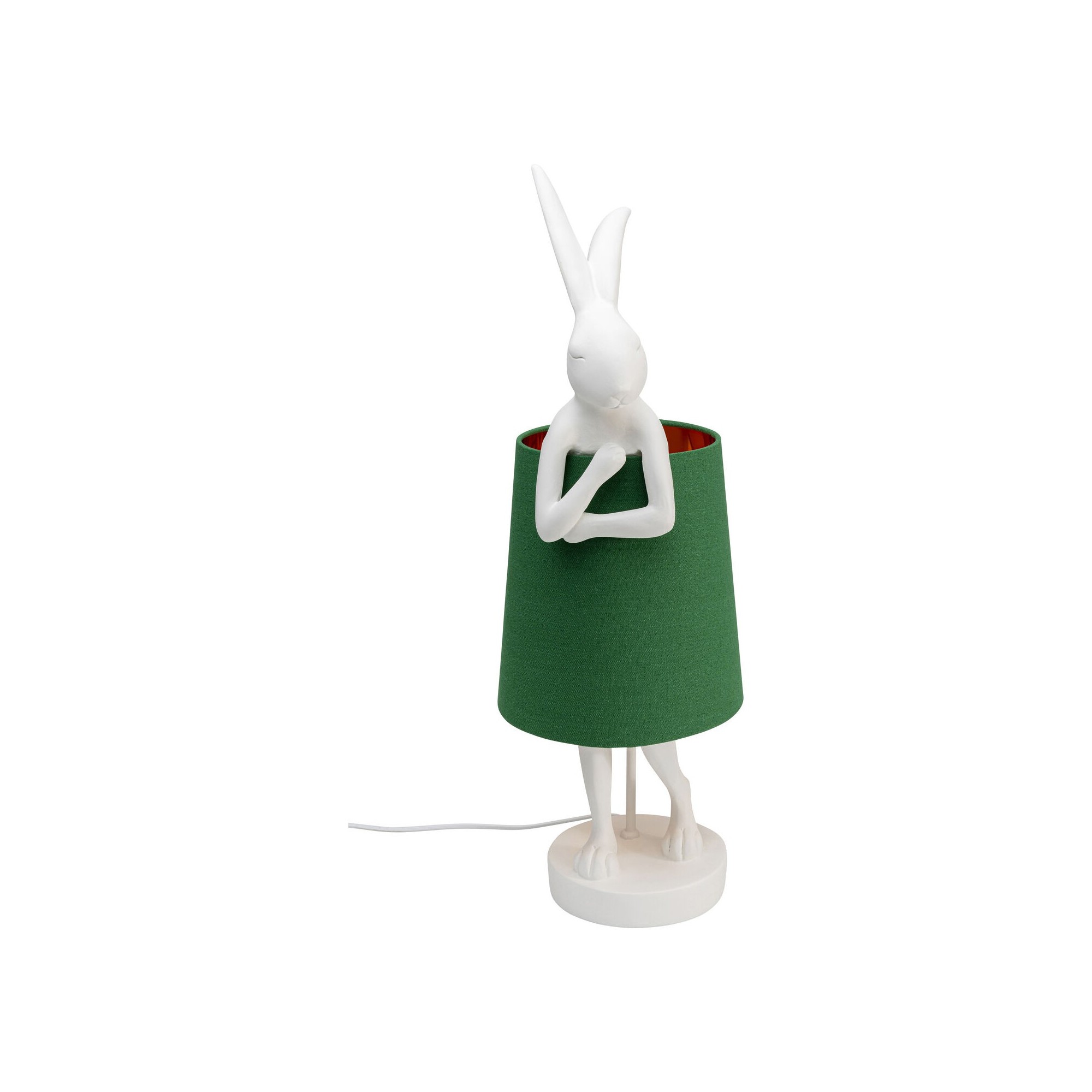 Lampe Animal lapin blanche et verte 68cm Kare Design