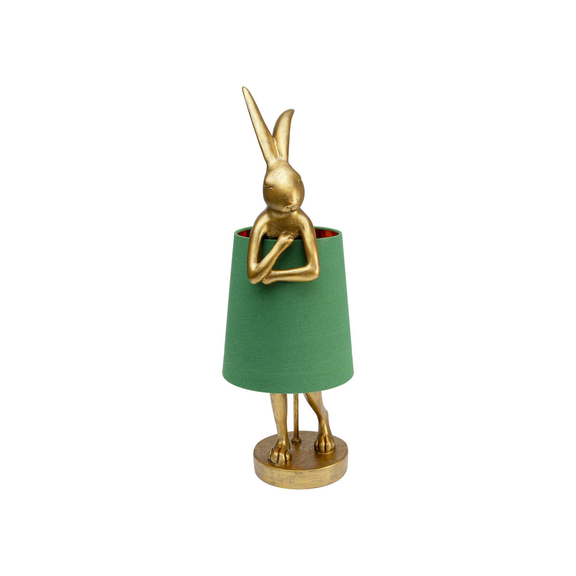 Lampe Animal lapin dorée et verte Kare Design