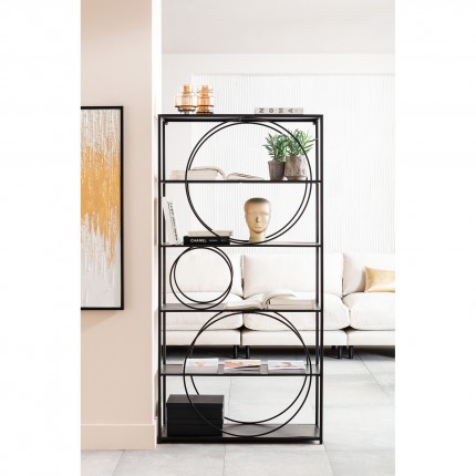 Shelf Circle black 200x100cm Kare Design