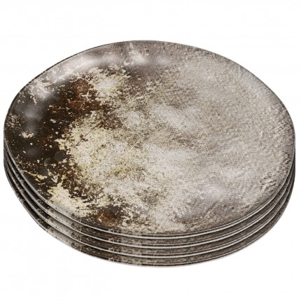 Plate Savannah Brown/Grey Matt Ø20cm (4/set) Kare Design