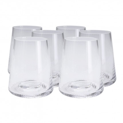 Water Glass Riffle (6/set) Kare Design