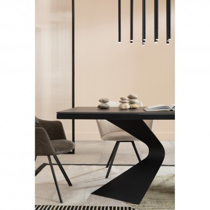 Table Gloria 200x100cm ceramic black Kare Design