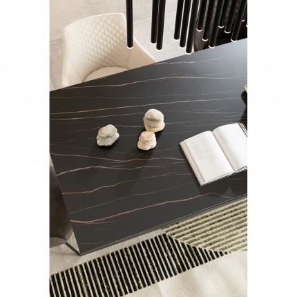 Table Gloria 200x100cm ceramic black Kare Design