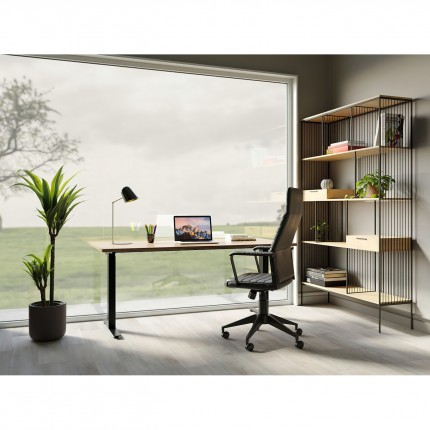 Chaise de bureau pivotante Labora haute noire Kare Design