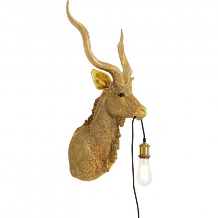 Wall Lamp Animal Antelope Gold Kare Design