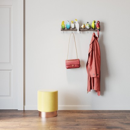 Wall Coat Rack Exotic Birds Kare Design