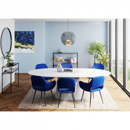 Chair with armrests San Francisco blue Kare Design