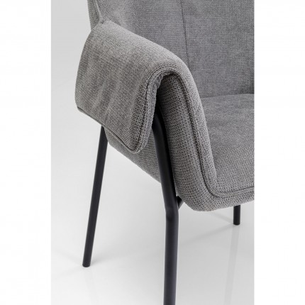 Chair with armrests Bess grey Kare Design