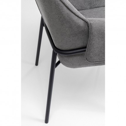 Chair with armrests Bess grey Kare Design