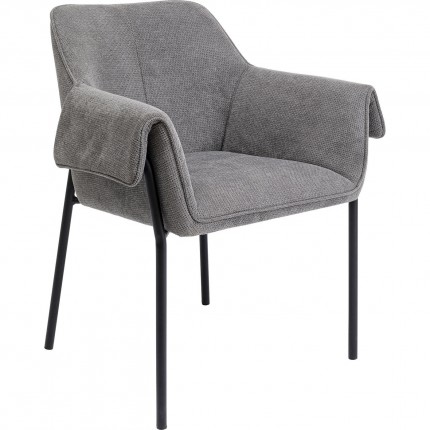 Chair with armrests Bess grey Kare Design