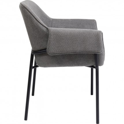 Chair with armrests Bess grey Kare Design