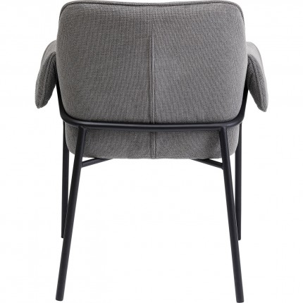 Chair with armrests Bess grey Kare Design