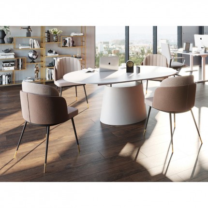 Extension Table Benvenuto oval white Kare Design