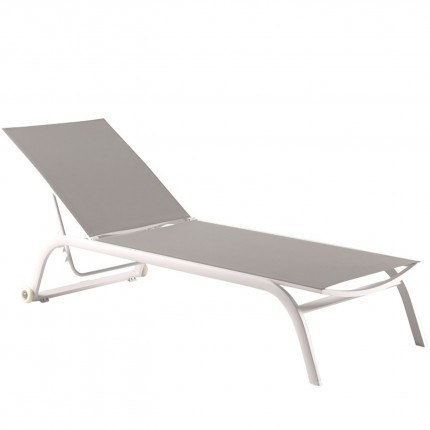 Gescova Zaragoza white and grey sunlounger