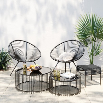 Outdoor Armchair Acapulco Mono black Kare Design