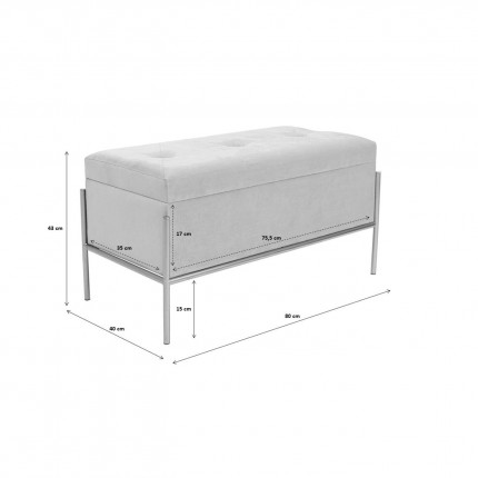 Storage Bench Iceland 80x40cm Kare Design